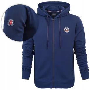 BLUZA męska z kapturem rozpinana sportowa PEAK granatowa XXL Pako Jeans - Bluzy męskie - miniaturka - grafika 1