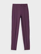 Spodnie sportowe damskie - Damskie legginsy basic 4F 4FRAW24TTIGF225 - fioletowe - miniaturka - grafika 1