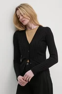 Swetry damskie - Pepe Jeans kardigan IZABEL CARDIGAN damski kolor czarny lekki PL702225 - miniaturka - grafika 1
