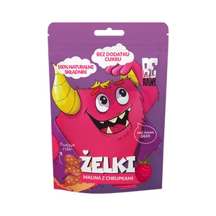 BeRAW Kids Żelki malina z chrupkami BeRaw Kids, 35g - Żelki - miniaturka - grafika 2
