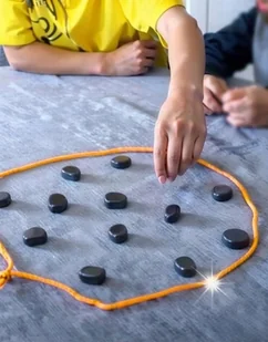 ZESTAW 30szt KAMIENIE MAGNETYCZNE MAGNESY SZNUREK GRA EDUKACYJNA DLA DZIECI - Gry planszowe - miniaturka - grafika 1