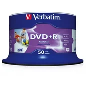 Nośniki danych - Verbatim DYSKI DVD+R 4.7GB 16x printable 50PK DVD+RVERB 43512 50P - miniaturka - grafika 1