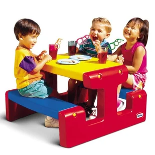 LITTLE TIKES KOLOROWY STOLIK PIKNIKOWY DLA DZIECI 4 OS. - Stoliki dla dzieci - miniaturka - grafika 1