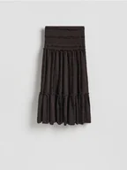 Spódnice - Reserved - Koronkowa spódnica maxi - ciemnobrązowy - miniaturka - grafika 1