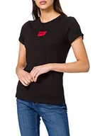 Koszulki i topy damskie - HUGO T-shirt damski The Slimtee_redlabel, czarny (Black1), L - miniaturka - grafika 1