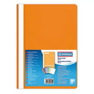 Donau Skoroszyt , PP, A4, standard, pomarańczowy 1702001PL-12 - Teczki i skoroszyty - miniaturka - grafika 1