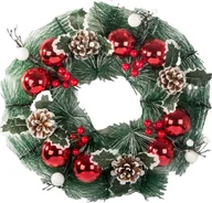 Ozdoby bożonarodzeniowe - Dekoracja świąteczna Verk Stroik świąteczny wianek dekoracyjny czerwono biały na boże narodzenie Stroik świąteczny wianek dekoracyjny czerwono biały na boże narodzenie - miniaturka - grafika 1