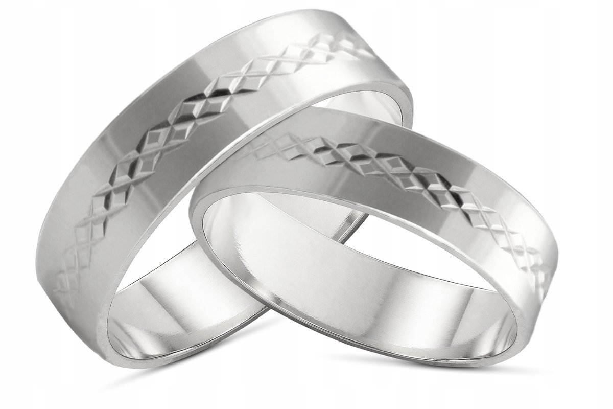 Obrączka srebrna próba 925+GRAWER 4mm OB48 ŚLUB