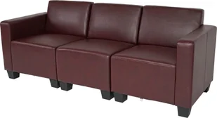Modułowa sofa 3-osobowa Lyon, imitacja skóry ~ Czerwono-brązowy - Sofy i kanapy - miniaturka - grafika 1