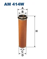 Filtry powietrza - Filtron AM 414W FILTR POWIETRZA - miniaturka - grafika 1
