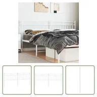 Inne meble do sypialni - The Living Store Metalowe wezgłowie - białe - 193 cm - Wezgłowie - miniaturka - grafika 1