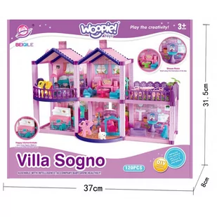 WOOPIE Domek dla Lalek Kucyków PONY FANTASY VILLA 120 el. - Domki dla lalek - miniaturka - grafika 3