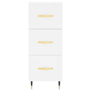 Wysoka szafka, biała, 34,5x34x180 cm, materiał drewnopochodny Lumarko! - Szafki do salonu Wysoka szafka, biała, 34,5x34x180 cm, materiał drewnopochodny Lumarko! - Szafki do salonu - miniaturka - grafika 7