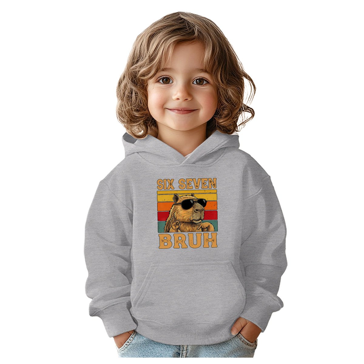 BLUZA DZIECIĘCA 67 SIX SEVEN VIRAL CAPYBARA 110-116 CHŁOPIĘCA DZIEWCZĘCA