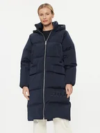 Kurtki damskie - Tommy Hilfiger Kurtka puchowa Sateen WW0WW40834 Granatowy Regular Fit - miniaturka - grafika 1