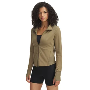 Damska kurtka treningowa Under Armour Meridian Jacket - brązowa - Kurtki damskie - miniaturka - grafika 1
