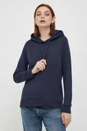 Bluzy damskie - Gant bluza damska kolor granatowy z kapturem gładka - miniaturka - grafika 1