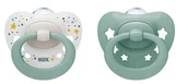 Smoczki uspokajające - Smoczek Silikonowy Signature 0-6M 2Szt Zielony Gwiazdki Nuk - miniaturka - grafika 1