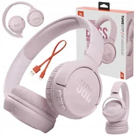 Słuchawki - BEZPRZEWODOWE SŁUCHAWKI JBL NAUSZNE BLUETOOTH MIKROFON BASS SKŁADANE RÓŻOWE - miniaturka - grafika 1