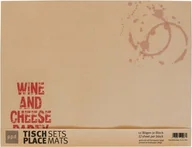 Miseczki i talerzyki dla dzieci - PPD Podkładki na stół Wine and Cheese, brązowe, 12 szt, 42x32 cm - miniaturka - grafika 1