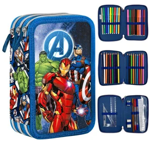 PIÓRNIK POTRÓJNY Z WYPOSAŻENIEM AVENGERS AV0972 GIOTTO - Piórniki - miniaturka - grafika 1
