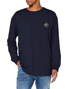 Urban Classics Męski T-shirt Hiking Patch Ls, granatowy, L - Koszulki męskie - miniaturka - grafika 1
