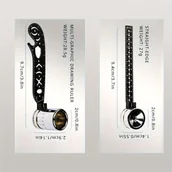 Inne - Zestaw 4 Czarnych Magnetycznych Kompasów do Rysowania - Wielofunkcyjne Linijki Inżynieryjne i Projektowe do Użytku Biurowego - miniaturka - grafika 1