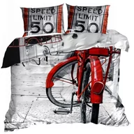 Pościel - Pościel 3D Bawełna Satyna 200X220Cm Czerwony Rower - miniaturka - grafika 1
