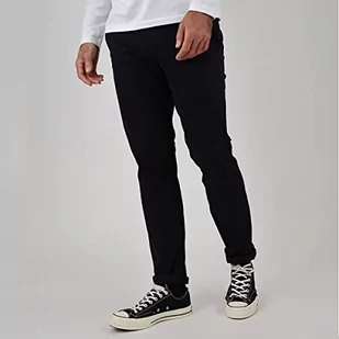 OXBOW P0REANO męskie spodnie z rozciągliwego Chinosy gładkie czarne - Spodenki męskie - miniaturka - grafika 1