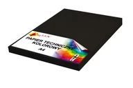 Szkolne artykuły papiernicze - Papier techniczny A4 140g czarny 50 arkuszy - miniaturka - grafika 1