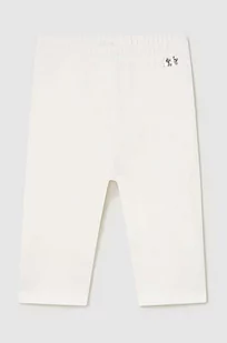 Mayoral legginsy niemowlęce kolor biały gładkie - Spodnie i spodenki dla dziewczynek - miniaturka - grafika 1
