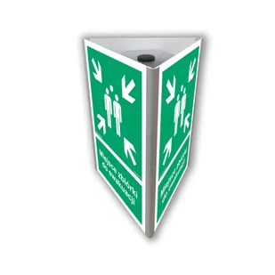 AF707 MIEJSCE ZBIÓRKI DO EWAKUACJI + SŁUPEK (3D DO SŁUPKA), PN - PŁYTA PCV 1MM; (500X750MM) - Systemy ekspozycyjne i znaki informacyjne - miniaturka - grafika 1