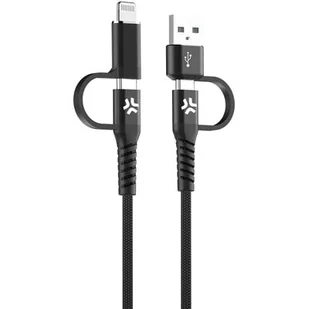 Kabel USB-C-/USB-A - USB-C/Lightning CELLY 2 m 60W Czarny - Kable USB - miniaturka - grafika 1