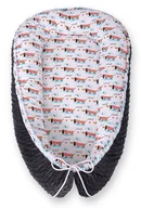 Kokony niemowlęce - Kokon niemowlęcy dwustronny kojec otulacz Premium BOBONO minky - jamniczki - miniaturka - grafika 1