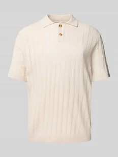 Koszulka polo kroju regular fit z fakturowanym wzorem model ‘KENT LIFE’ - Koszulki męskie - miniaturka - grafika 1