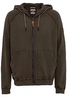 Bluzy męskie - camel active Męska bluza z kapturem, ciemny khaki, S - miniaturka - grafika 1