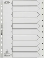 Przekładki do segregatorów - Bantex BANTEX STRONG-LINE REGISTER GRÅ A4 1-10, GRÅ - miniaturka - grafika 1