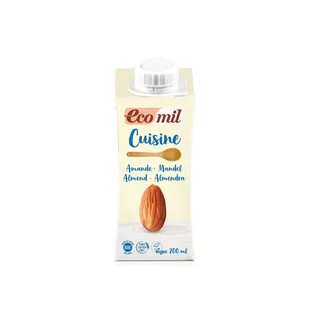 ECOMIL ŚMIETANKA MIGDAŁOWA BIO 200ml- ECOMIL 8428532230047 - Śmietanki i dodatki do kawy - miniaturka - grafika 1