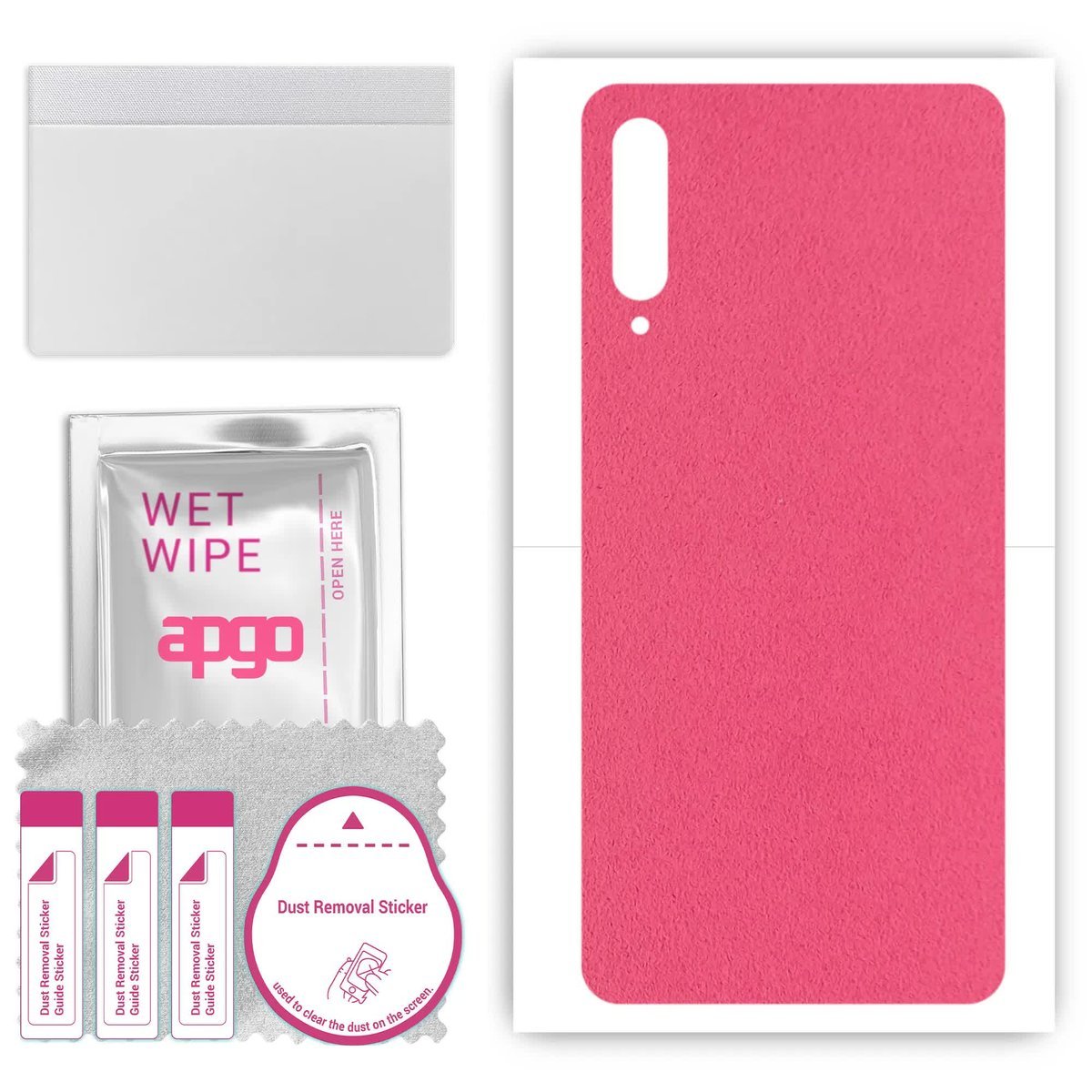 Folia naklejka skórka strukturalna na TYŁ Zamsz do Huawei Y9s - Zamsz Różowy - apgo SKINS