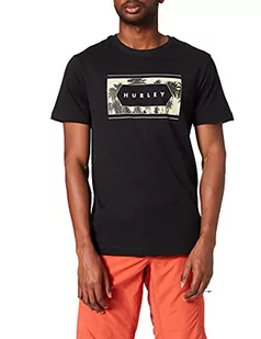 Hurley Męski t-shirt M White Palm Ss Tee szary czarny/biały (Newprint lub Black/Wht) XXL HSP21SMT01467 - Koszulki męskie - miniaturka - grafika 1