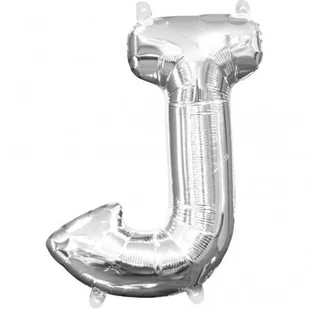 Balon foliowy 27cm x 33cm litera j + słomka - Balony i akcesoria - miniaturka - grafika 1