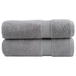 vidaXL Ręczniki premium SOLUND, 2 szt., szare, 70x140 cm - Ręczniki - miniaturka - grafika 1