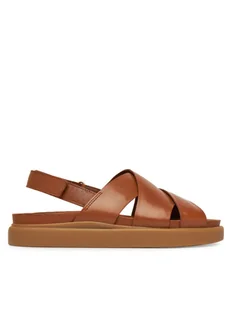 Clarks Sandały Aristella Sun 26181258 Brązowy - Sandały damskie - miniaturka - grafika 1