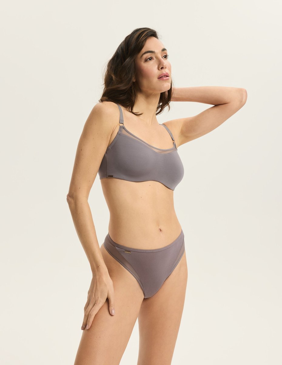 Biustonosz miękki Blissy Esotiq szary 70G