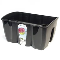 Donice - Terra skrzynia na kwiaty Crown, szara, 39 cm - miniaturka - grafika 1