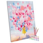 Malowanie po numerach - Epiphone, Zestaw do malowania po numerach Balony, 40x50 cm - miniaturka - grafika 1