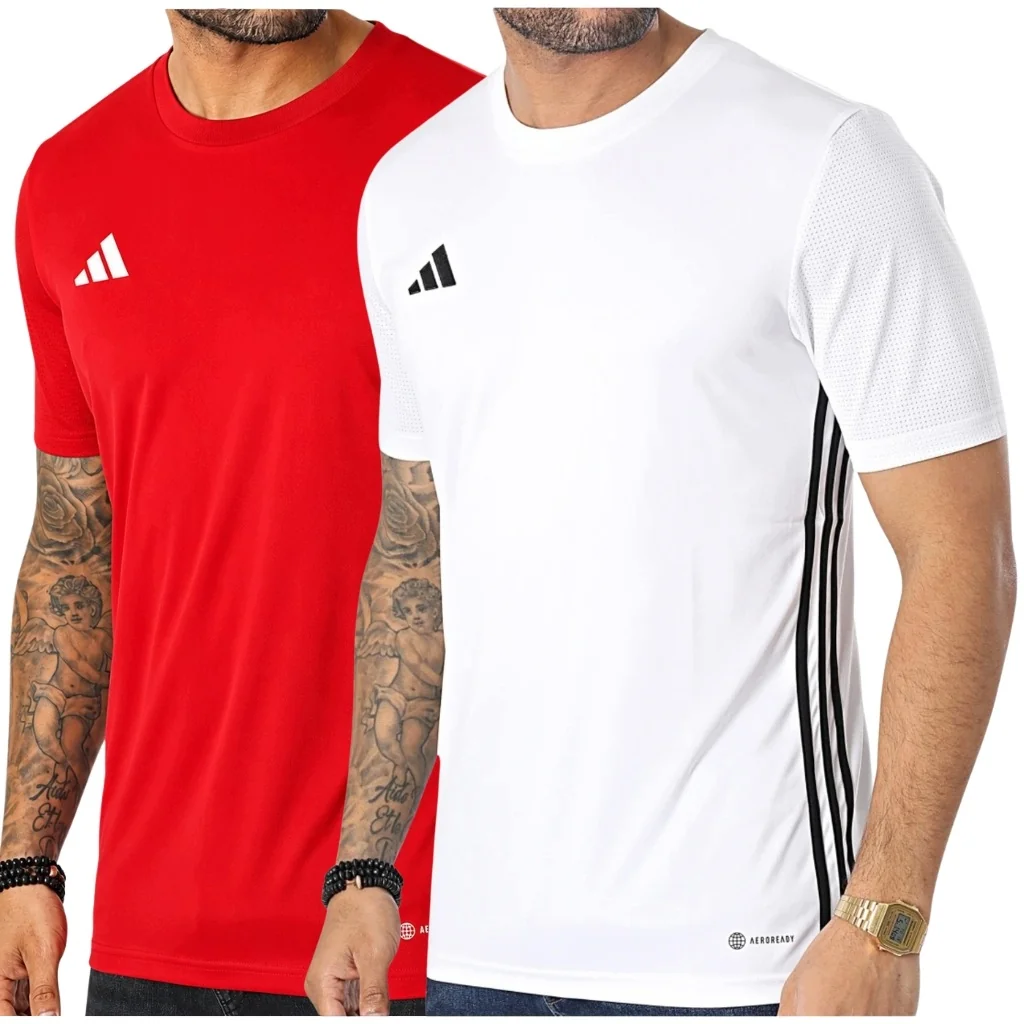 Adidas Zestaw Męski Komplet Koszulka Biała + Czerwona T-shirt r. XL