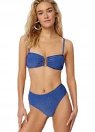 Stroje kąpielowe - TRENDYOL NIEBIESKI BŁYSZCZĄCY KOMPLET DWUCZĘŚCIOWY 40 5_A - miniaturka - grafika 1