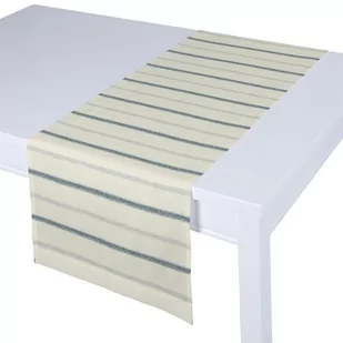 Dekoria pl pl Bieżnik prostokątny ecru tło niebieskie paski 40 × 130 cm Avinon 410-129-66 - Obrusy i serwetki - miniaturka - grafika 1