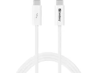 Kable USB - Sandberg USB-C>C USB4 240W+40Gbps, 1M kabel USB USB4 Gen 3x2 USB C Biały - miniaturka - grafika 1